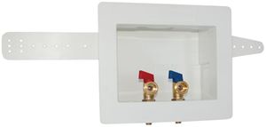 Eastman 60245 Washing Machine Outlet Box, 1/2, 3/4 in Connection, Brass