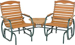 Seasonal Trends CG-43Z Glider Fin, 75-1/4 in W, 35-1/2 in D, 36-3/4 in H, 250 lb Seating, Bronze Frame