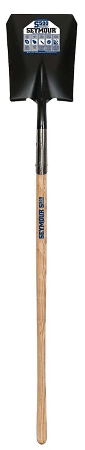 Seymour 49345 Shovel, 9-1/2 in W Blade, 14 ga, Steel Blade, American Ashwood Handle, D-Shaped Handle, 48 in L Handle