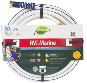 Swan MRV58050 Water Hose, 5/8 in ID, 50 ft L, White