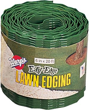 Warp's Easy-Edge LE-620-G Lawn Edging, 20 ft L, 6 in H, Plastic, Green