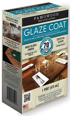 Famowood 5050060 Glaze Epoxy Coating, Liquid, Slight, Clear, 1 pt, Container