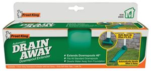 Frost King DE46 Downspout Extender, 4 ft L Extended, Vinyl, Green