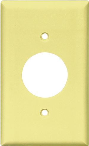 Eaton Wiring Devices 2131V-BOX Single Receptacle Wallplate, 4-1/2 in L, 2-3/4 in W, 1 -Gang, Thermoset, Ivory