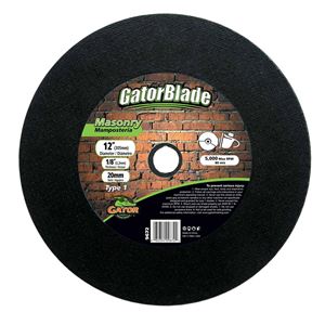 GatorBlade 9672 Cut-Off Wheel, 12 in Dia, 1/8 in Thick, 20 mm Arbor