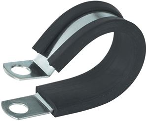 Gardner Bender PPR-1575 Cable Clamp, 3/4 in Max Bundle Dia, Rubber/Steel, Black, Pack of 10