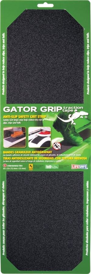 Incom RE629BL Safety Grit Tape, 21 in L, 6 in W, PVC Backing, Black