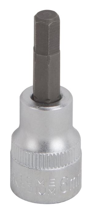 Vulcan 3506005320 Hex Bit Socket, 6 mm Tip, 3/8 in Drive, Chrome, 1-7/8 in OAL