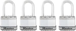 Master Lock Magnum Series M1XQLF Padlock, Keyed Alike Key, 5/16 in Dia Shackle, 1-1/2 in H Shackle, Stainless Steel Body