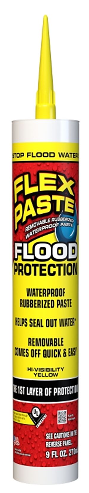 Flex Paste Flood Protection RPSYELR10 Rubberized Adhesive, Paste, Yellow, 9 oz, Cartridge