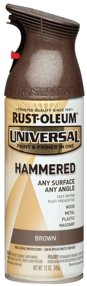 Rust-Oleum 245218 Hammered Spray Paint, Hammered, Brown, 12 oz, Can