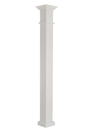 AFCO 800EW610 Column Post Set, 10 ft H, Square, Wood, White