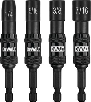 DEWALT DWPVTDRV Nut Driver Set, 4-Piece, Pivoting, Steel, Magnesium Phosphate