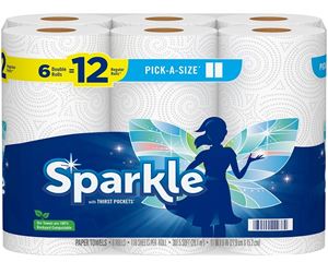 Sparkle 22238 Paper Towel, 4.85 in L, 11 in W, 2-Ply, Pack of 4