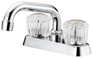 Boston Harbor FL010003CP Laundry Faucet, 2 gpm, 2-Faucet Handle, 3-Faucet Hole, Metal/Plastic, Chrome Plated