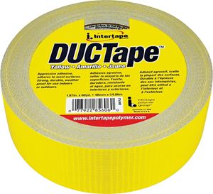 IPG 20C-Y2 Duct Tape, 60 yd L, 1.88 in W, Polyethylene-Coated Cloth Backing, Yellow