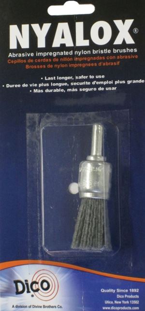 Dico 541-775-3/4 End Brush, 3/4 in Dia, Nylon Bristle