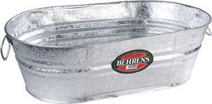 Behrens 2-OV Wash Tub, 10.5 gal Capacity, Steel