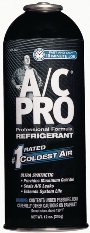 A/C Pro ACP102-6 AC Refrigerant, 12 oz, Can, Liquid-Based Aerosol, Pack of 6