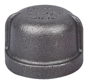 ProSource 18-1B Pipe Cap, 1 in, Threaded, Malleable Iron, 40 Schedule, 300 psi Pressure