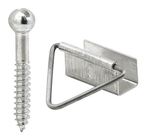 Make-2-Fit PL 7762 Bottom Latch, Aluminum, Mill, Silver, For: 7/16 in Screen Frame