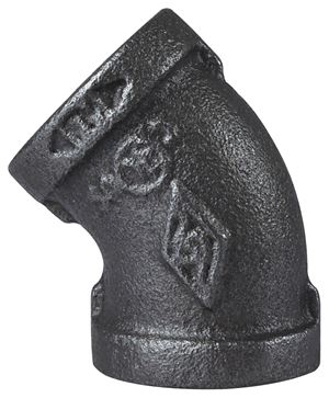 ProSource 4-3/4B Pipe Elbow, 3/4 in, FIP, 45 deg Angle, Malleable Iron, SCH 40 Schedule, 300 psi Pressure