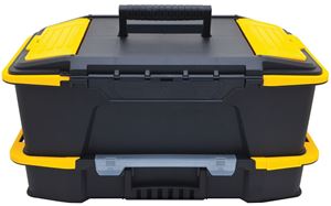 Stanley Click 'n' Connect Series STST19900 Tool Box, 30 lb, Plastic, Black/Yellow, 2-Drawer