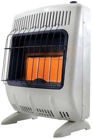 Mr. Heater F299821 Vent-Free Radiant Gas Heater, 11-1/4 in W, 27 in H, 20,000 Btu Heating, Natural Gas