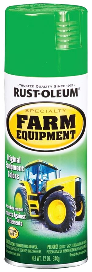 Rust-Oleum 7435830 Enamel Spray Paint, Gloss, Green, 12 oz, Can