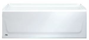 Bootz KONA 011-3303-00/2303 Bathtub, 34 gal, 54 in L, 30 in W, 15-1/4 in H, Alcove Installation, Steel, White