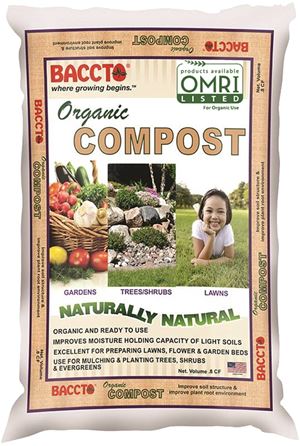 Baccto 1920 Organic Compost, Solid, Dark Brown/Light Brown, Faint Soil, Bag
