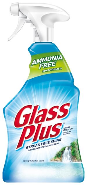 Glass Plus 1920089331 Glass and Surface Cleaner, 32 oz Bottle, Liquid, Citrus, Blue