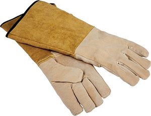 Simple Spaces CPA03110MM Hearth Fireplace Gloves, 16 in, Cowhide Leather