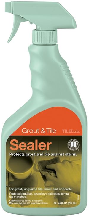 CUSTOM TileLab TLPS24Z Grout and Tile Sealer, Liquid, Clear, 24 oz, Spray Bottle