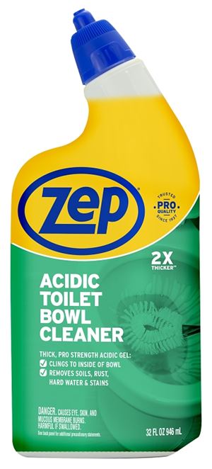 Zep ZUATBC32 Toilet Bowl Cleaner, 1 qt, Liquid, Wintergreen, White