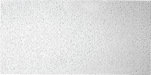 USG PLATEAU Series 725 Ceiling Panel, 4 ft L, 2 ft W, 9/16 in Thick, Mineral Fiber, White