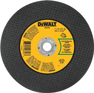 DEWALT DWA3502 Cutting Wheel, 7 in Dia, 1/8 in Thick, 5/8 in Arbor, Aluminum Oxide Abrasive