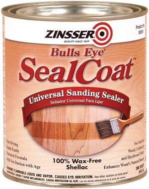 Zinsser 00854 Sanding Sealer, Amber, Liquid, 1 qt, Can