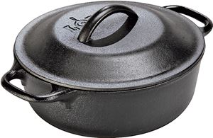 Lodge L2SP3 Serving Pot With Cover, 2 qt Capacity, Cast Iron