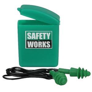 Safety Works SWX00353 Ear Plugs, 23 dB NRR, Rubber Ear Plug