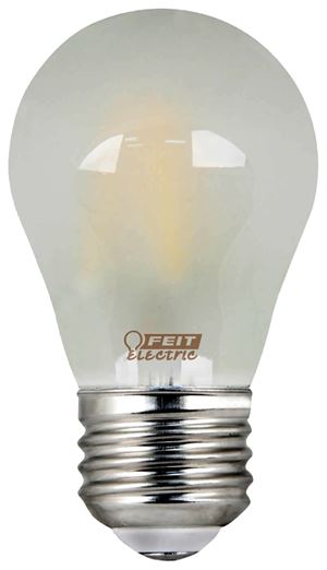 Feit Electric BPA1540/F/827/LED LED Lamp, General Purpose, A15 Lamp, 40 W Equivalent, E26 Lamp Base, Dimmable, Frosted