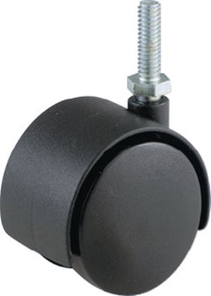 Shepherd Hardware 9672 Swivel Caster, 2 in Dia Wheel, Black, 75 lb, Pack of 6