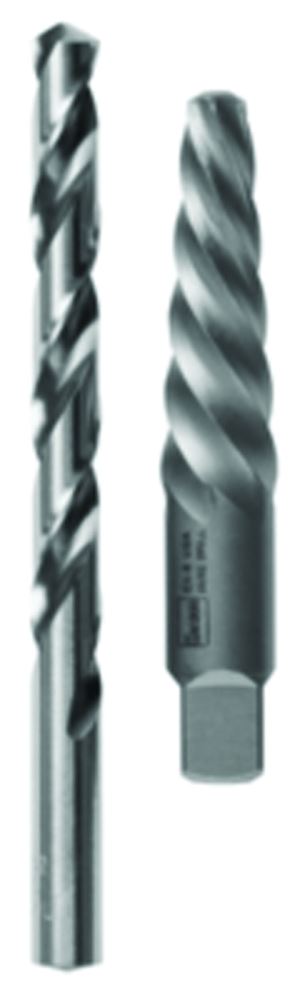 Irwin 537 Series 53700 Extractor and Drill Bit, 6-Piece, Steel, Specifications: Spiral Flute