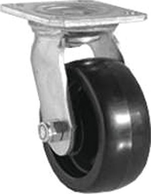 Shepherd Hardware 9388 Swivel Caster, 5 in Dia Wheel, 2 in W Wheel, Polypropylene Wheel, 500 lb