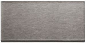 Aspect A5250 Wall Tile, 6 in L, 3 in W, 1/8 in Thick, Metal, Brushed Stainless Steel, Pack of 5