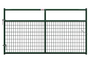 Behlen Country 40132082 Wire-Filled Gate, 96 in W Gate, 50 in H Gate, 6 ga Mesh Wire, 2 x 4 in Mesh, Green