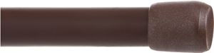 Kenney KN621 Spring Tension Rod, 5/8 in Dia, 48 to 75 in L, Metal, Chocolate