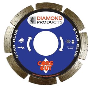 Diamond Products Star Blue 74952 Saw Blade, 7 in Dia, 7/8 in Arbor