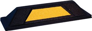 QRRI Secure Park TF375-6X20-SP Parking Stop, Rubber, Black/Yellow, Pack of 4