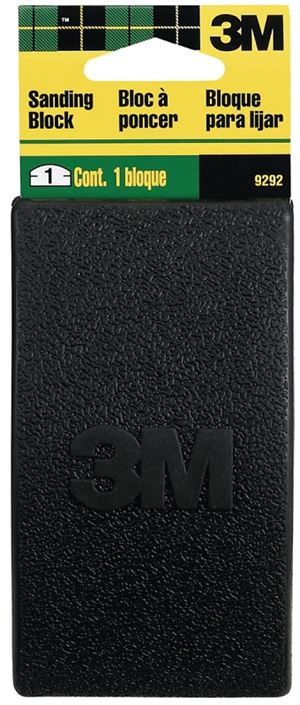 3M 9292 Sanding Block, 5 in L, 1-1/4 in W